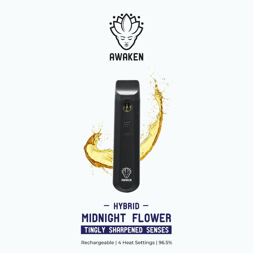 Awaken 1ml Disposable | Midnight Flower | 4 Heat Settings | Rechargeable_0