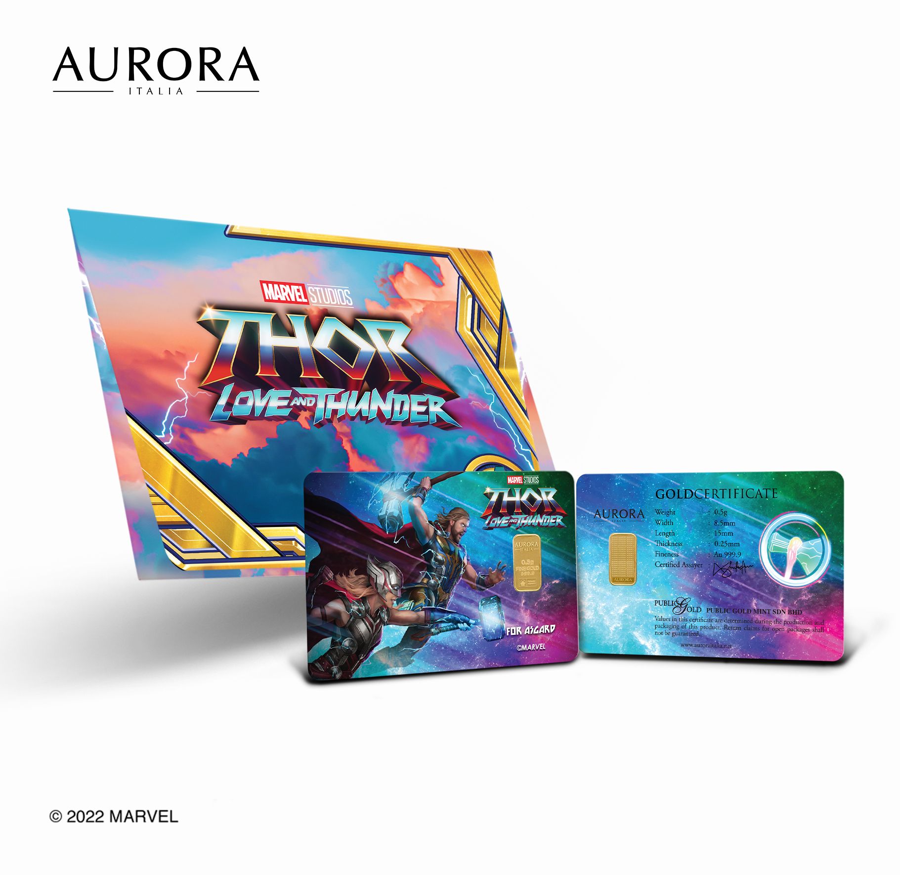 AURORA ITALIA (0.5g) 999.9 Marvel Thor: Love and Thunder Limited Edition Gold Bar_1