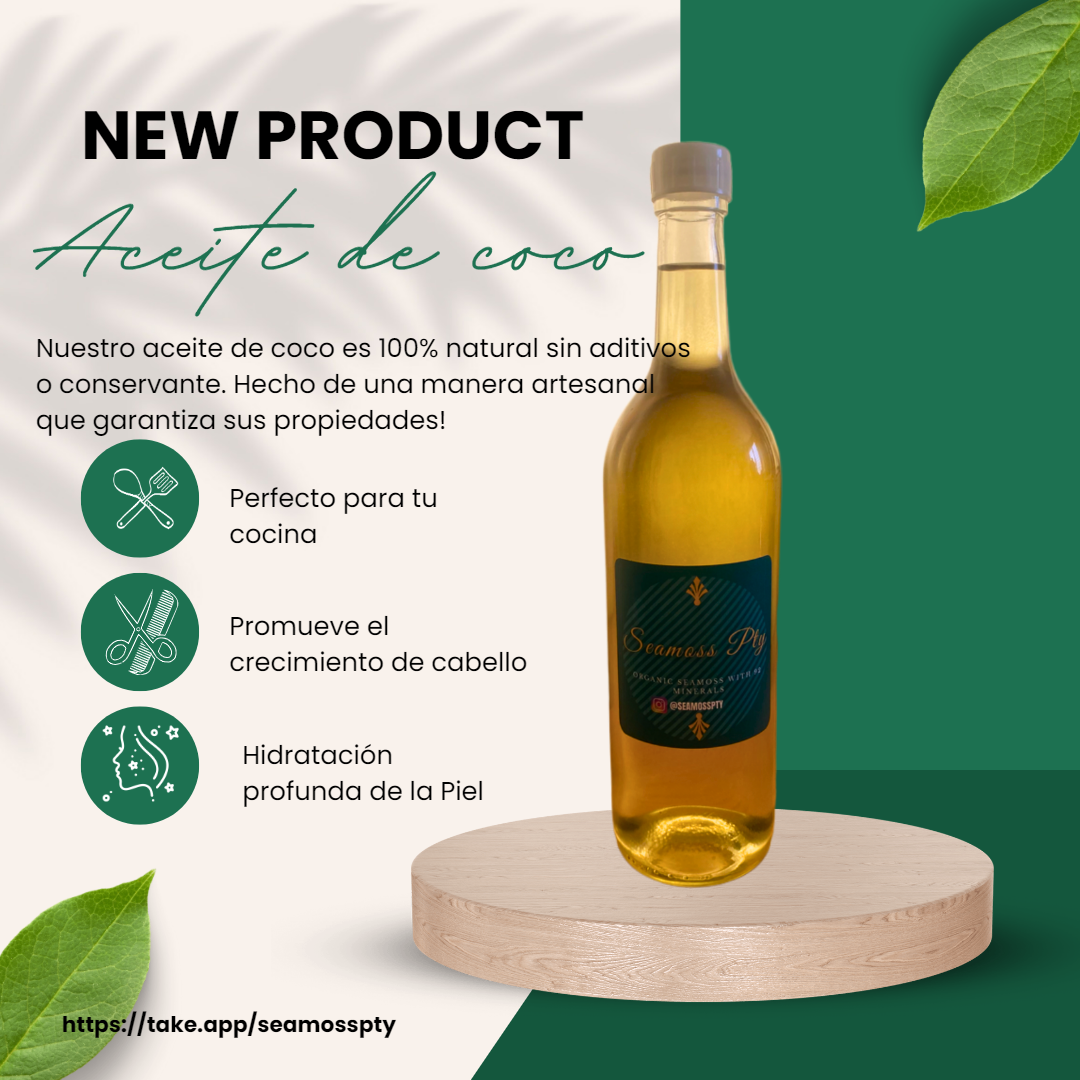Aceite de Coco 100% Puro y Orgánico 750 ML_0