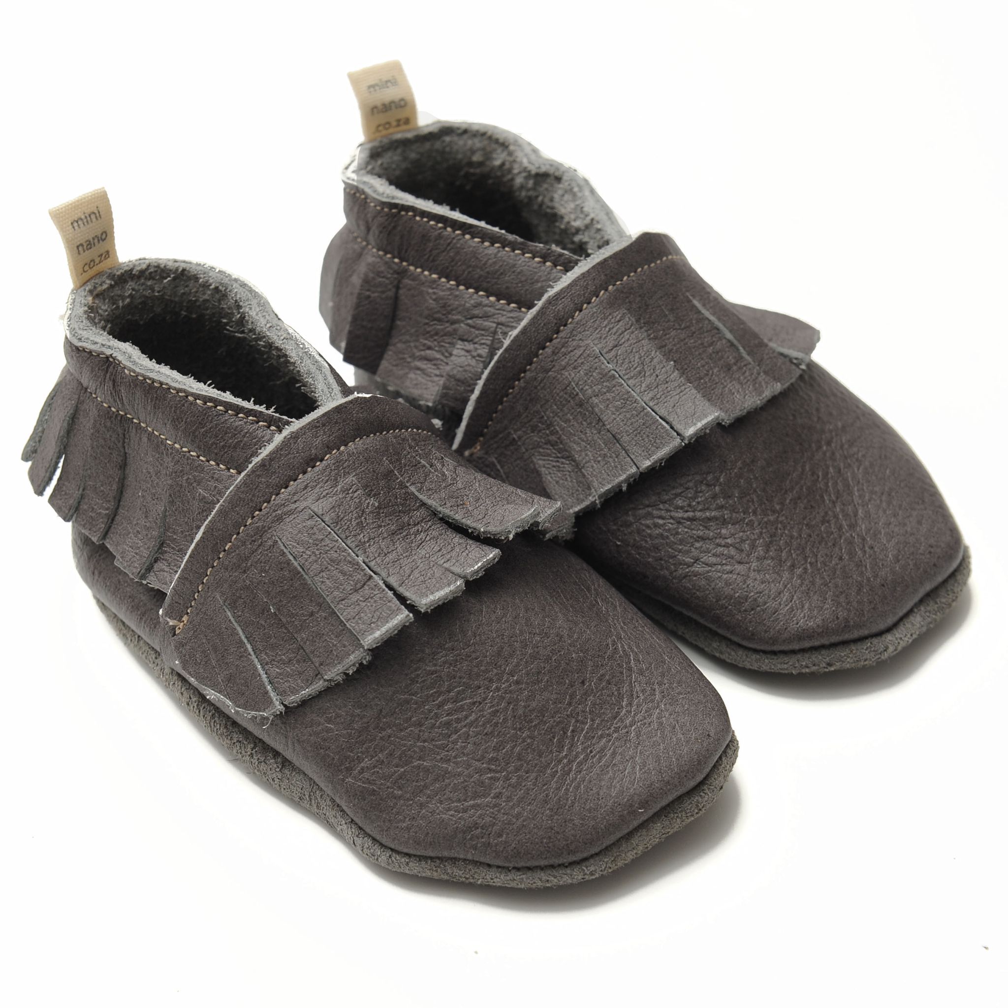 Mini Mocs - Grey Leather_0