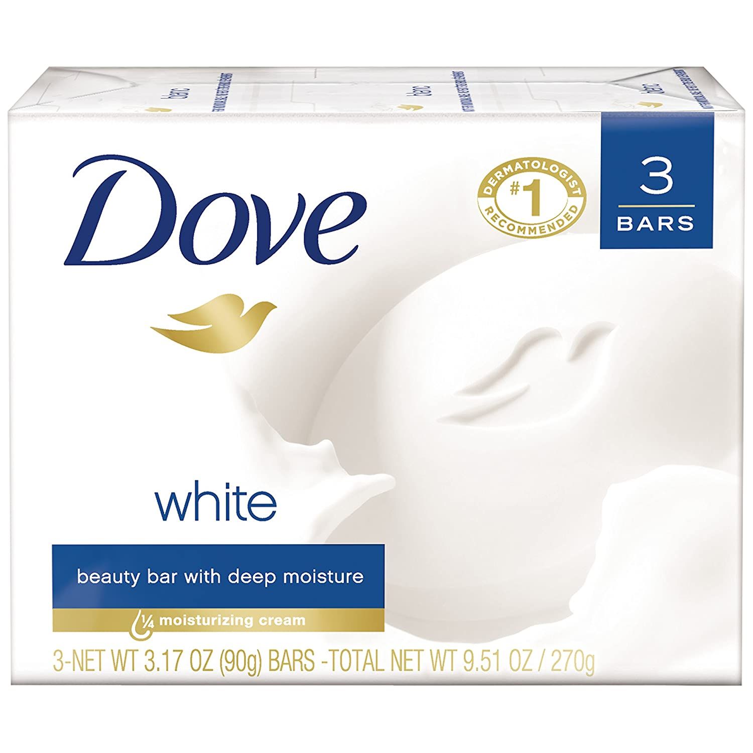 Dove Beauty Bar Original Gentle Skin Cleanser More Moisturizing Than Bar Soap, 3.17 oz_0