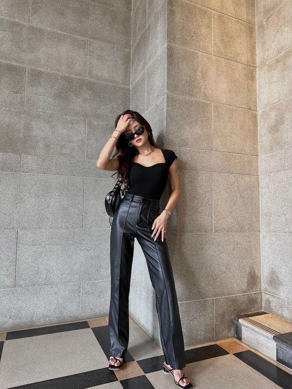 WIDE-LEG FAUX LEATHER TROUSERS_2