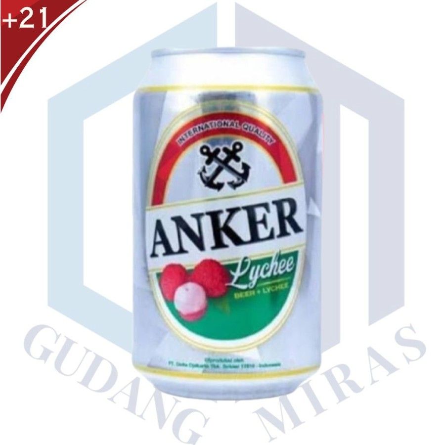 BEER ANKER LYCHEE CAN BIR PUTIH RASA LECI PU TAO CHEE CHIEW SPARKLING GRAPE SODA BEER WINE SODA ANGKER _2