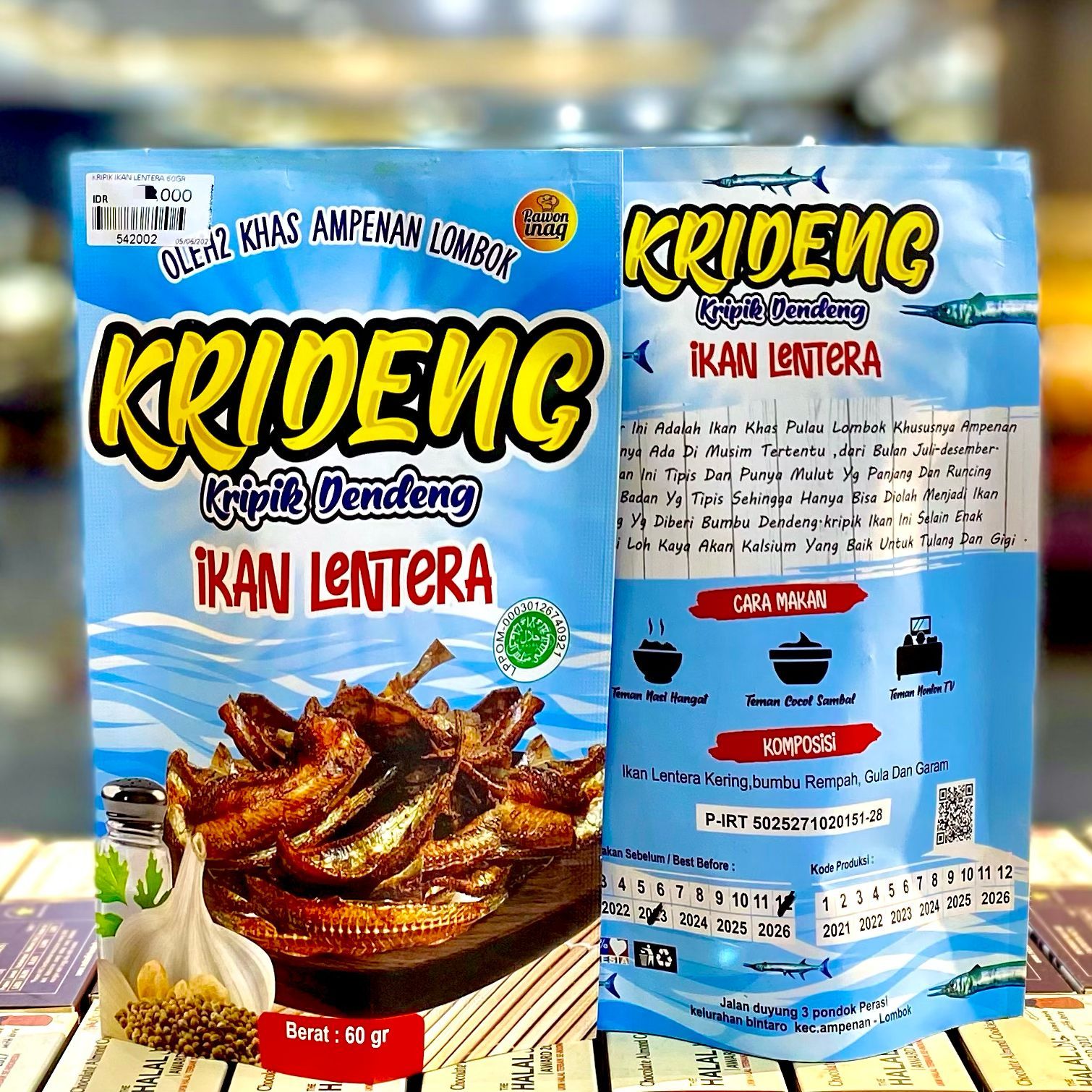 (PAWON INAQ) KRIPIK DENDENG IKAN LENTERA 60GR_0