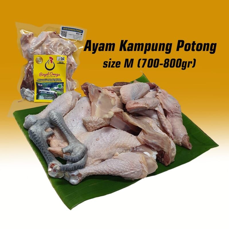 Kampung Whole Chicken Size M, 700-800 gr (cut 4 pcs)_0