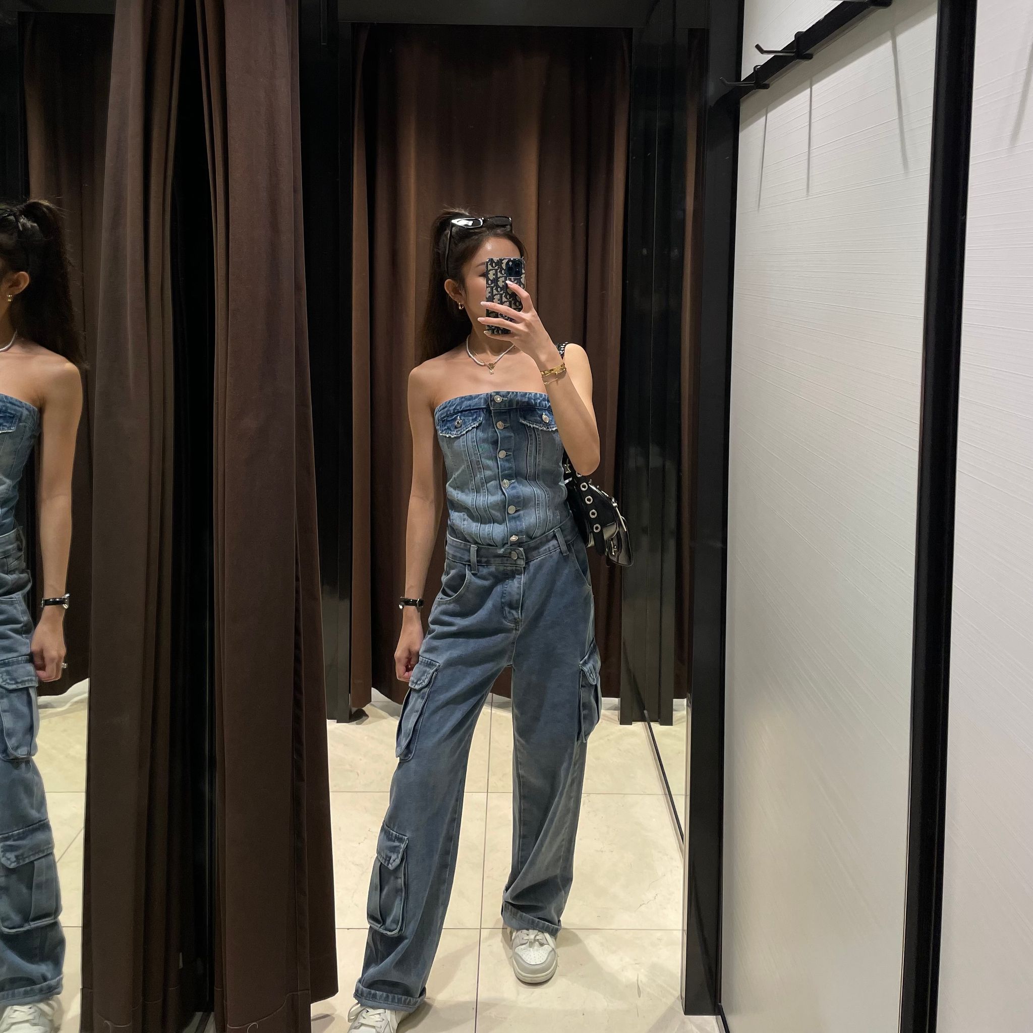 DENIM TUBE TOP _5