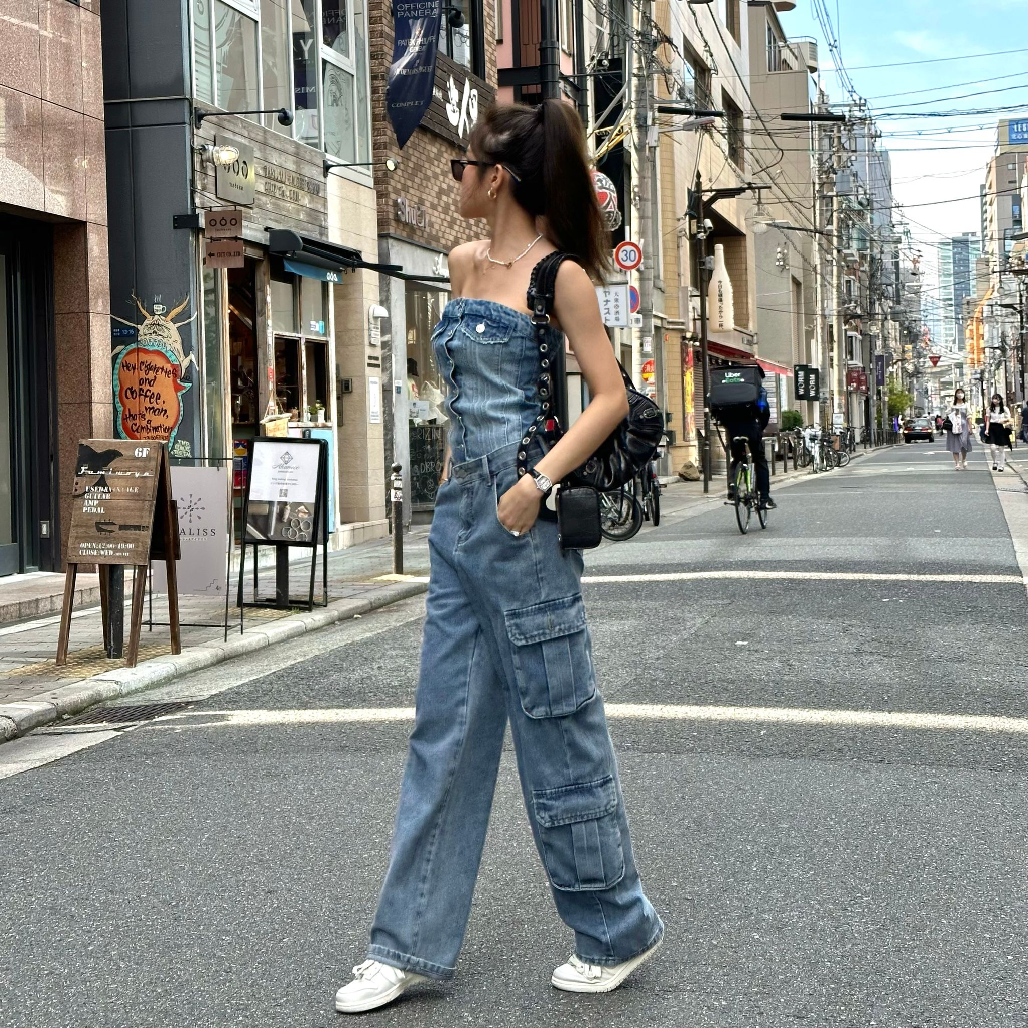 DENIM CARGO PANTS (Mid-Washed)_1