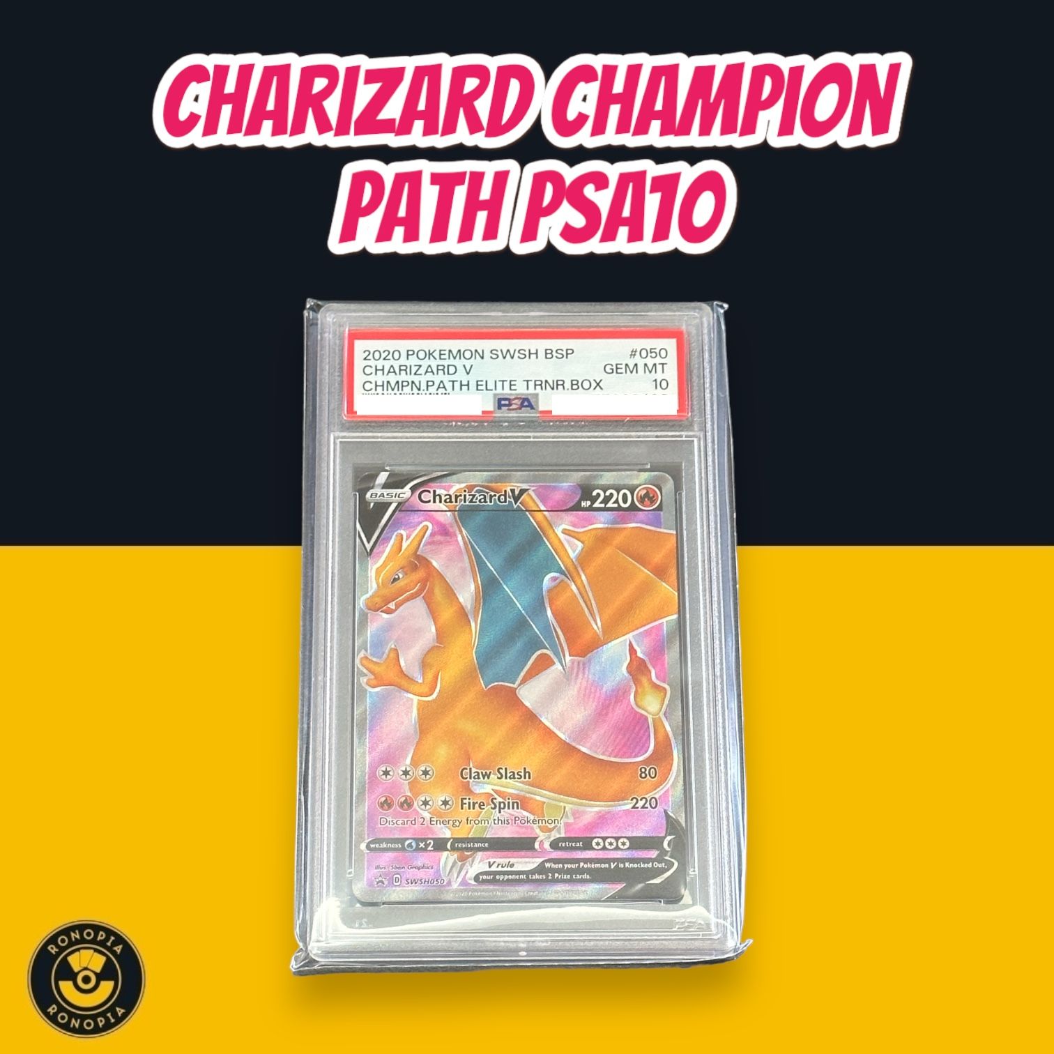 Charizard V Promo Champion Path PSA10_0