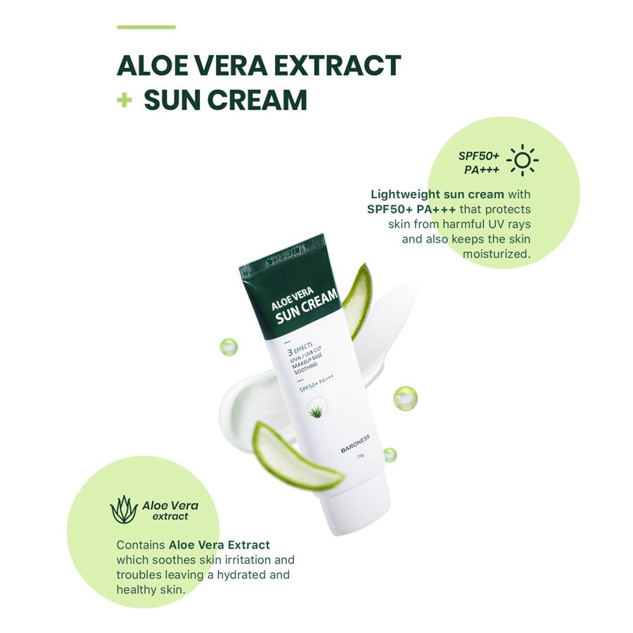 Baroness Aloe Vera Sun Cream SPF50+ PA+++ 70g_1