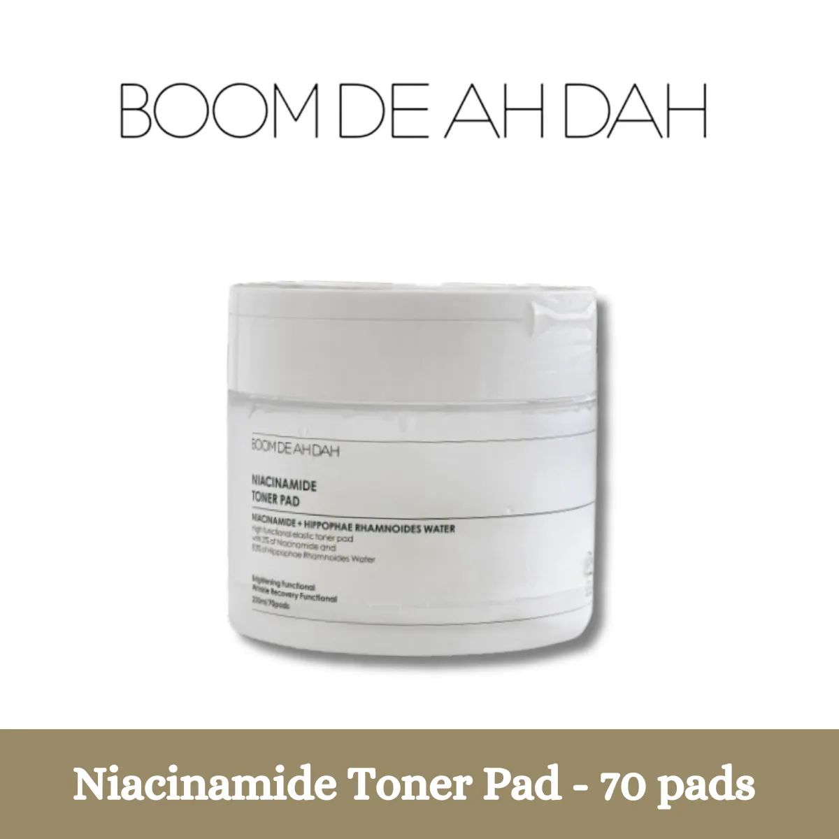 Boom De Ah Dah 2% Niacinamide Toner Pad 70pcs_0