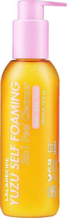 LALA RECIPE YUZU SELF FOAMING 3in1 CLEANSER 200ml_0