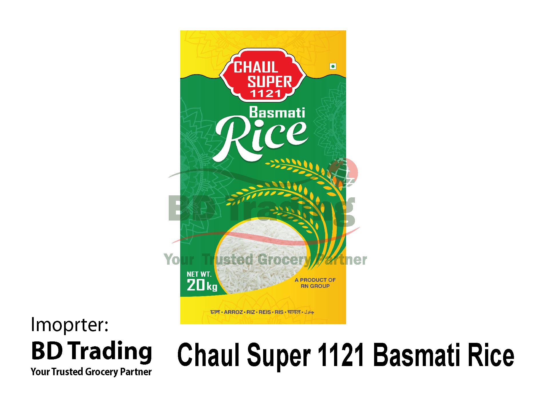 Chaul Super 1121 Basmati Rice 20kg_0