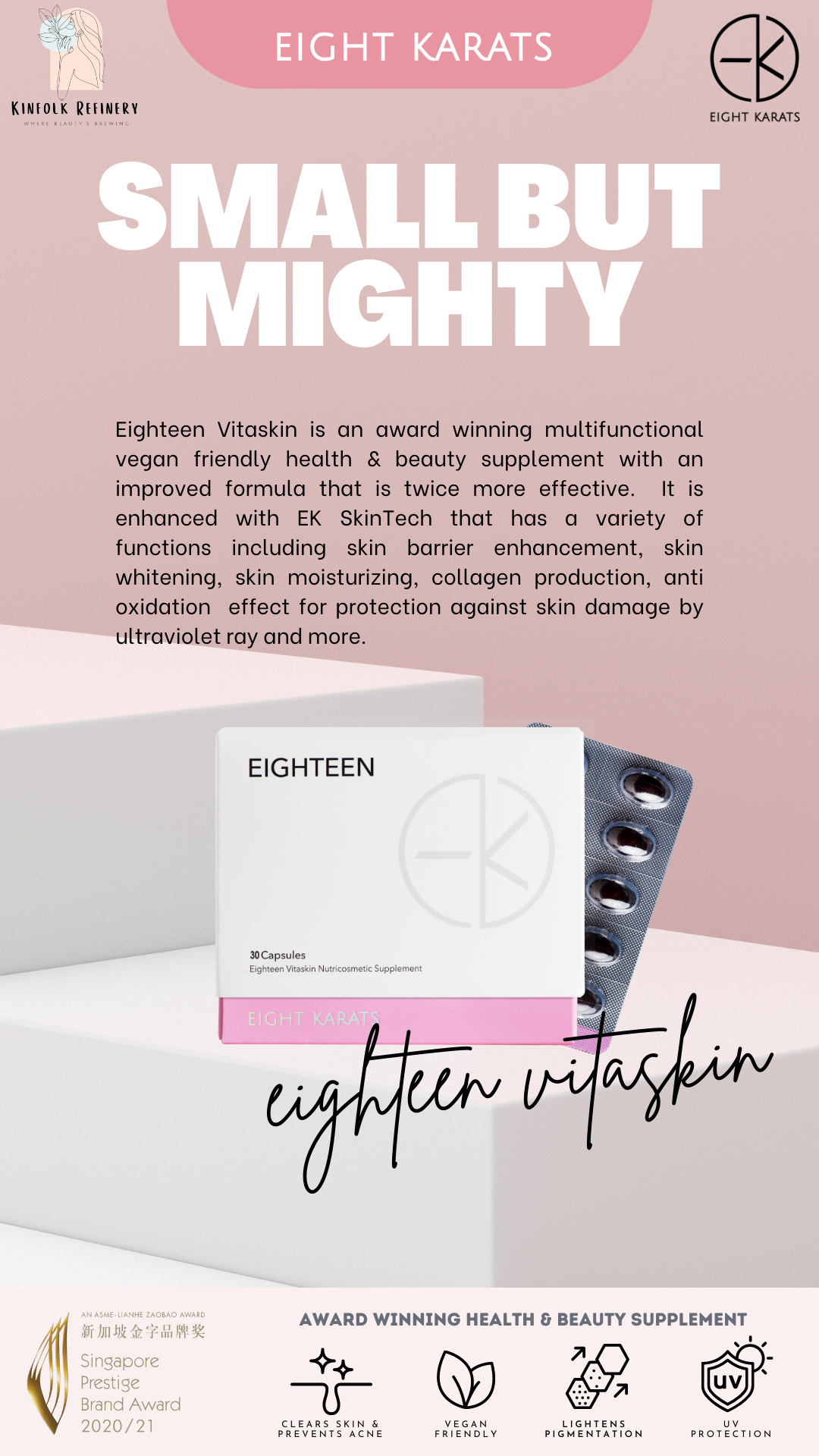 Eight Karats Eighteen Vitaskin Nutricosmetic Supplement_3