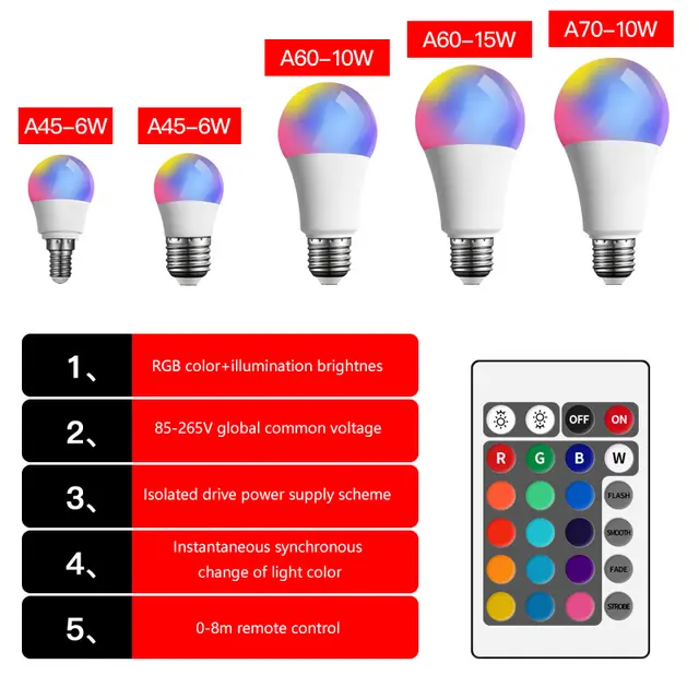 Remote bulb with 16 colours _1