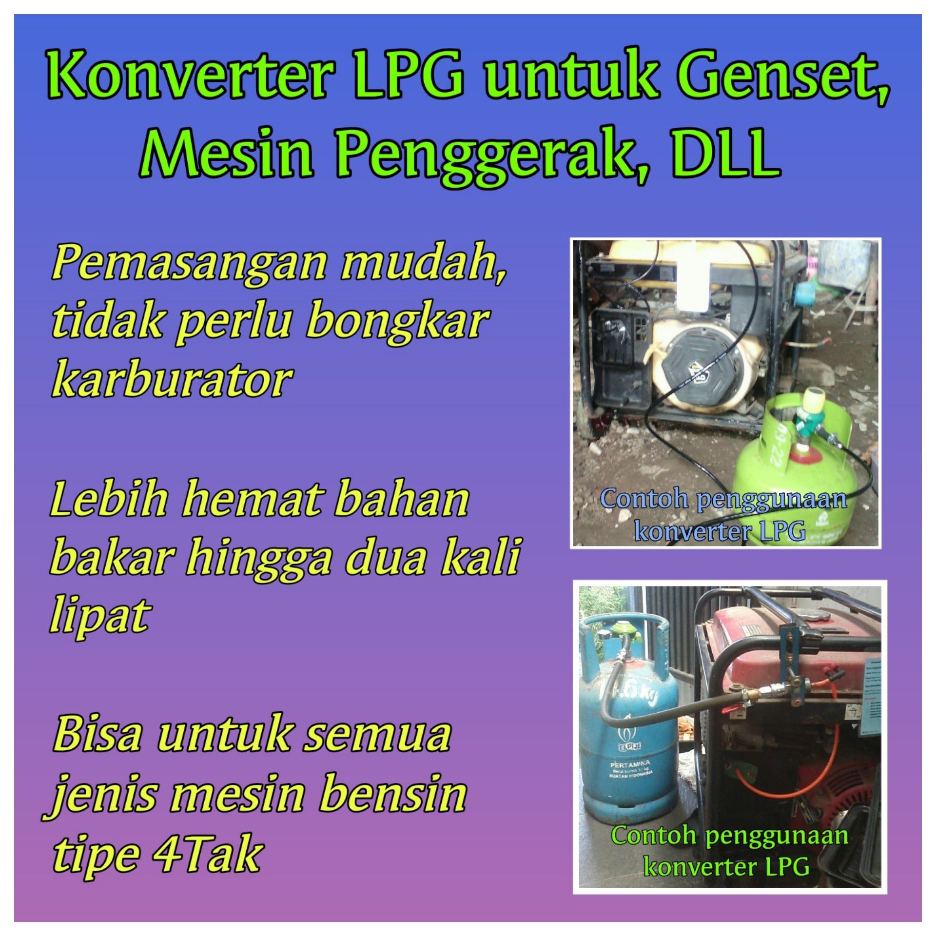 Konverter LPG untuk Genset, Mesin Penggerak, DLL _0