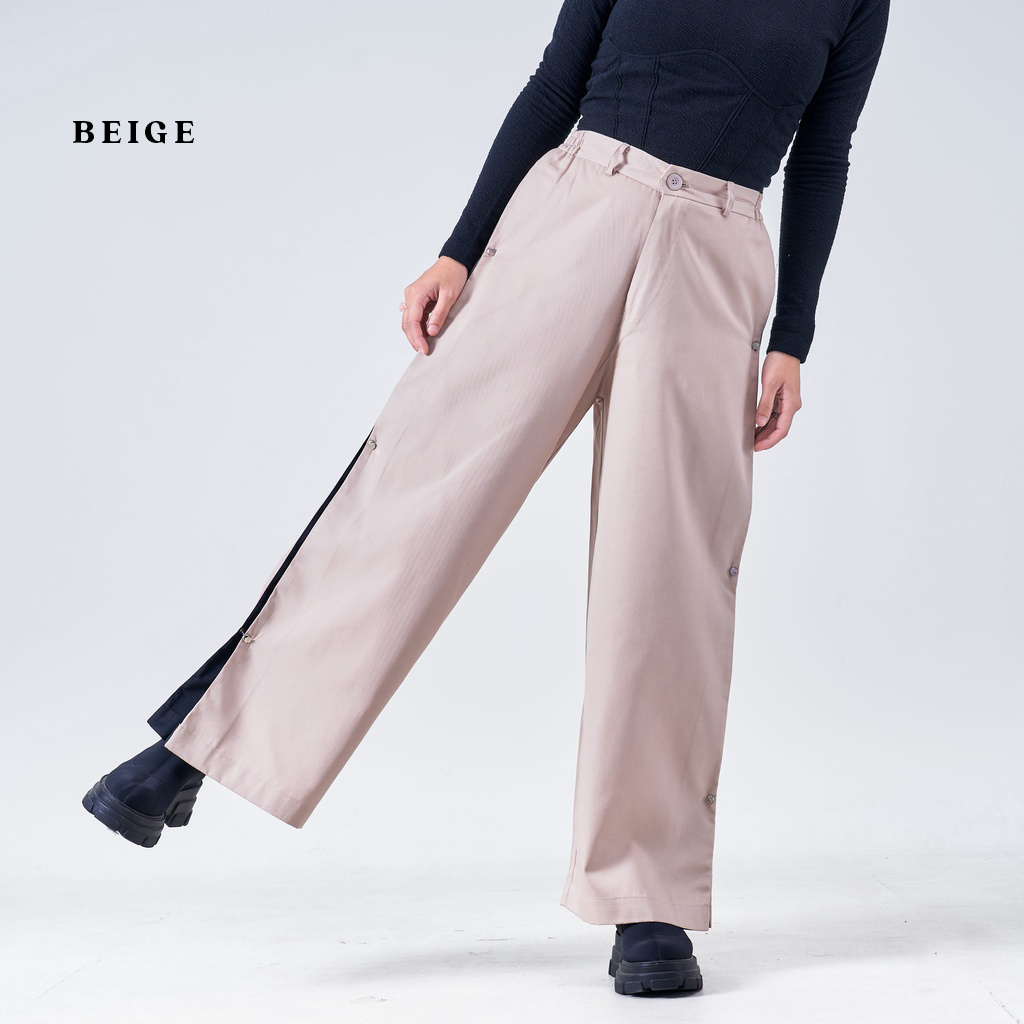 Becca Brass Button Pants_0