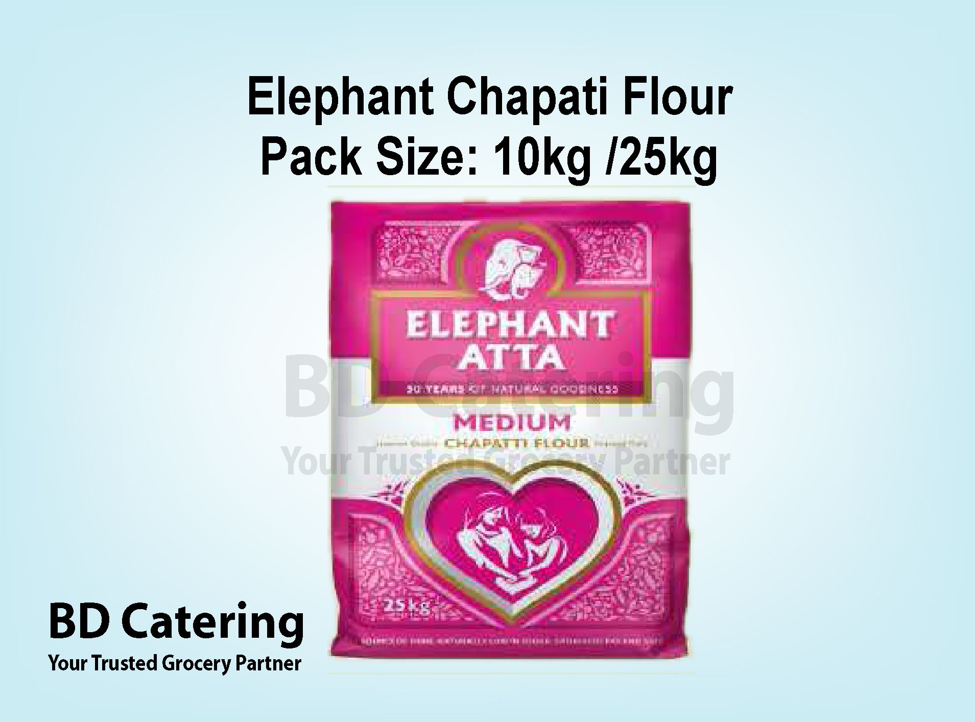 Elephant Chapati Flour Pack Size: 10kg _0