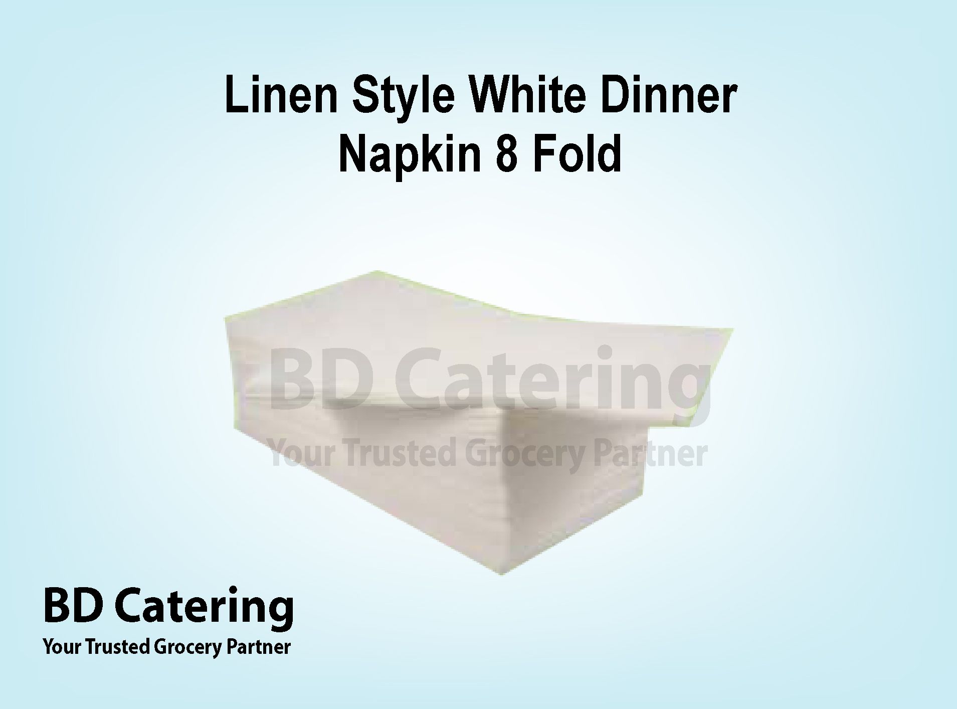 Linen Style White Dinner Napkin 8 Fold_0