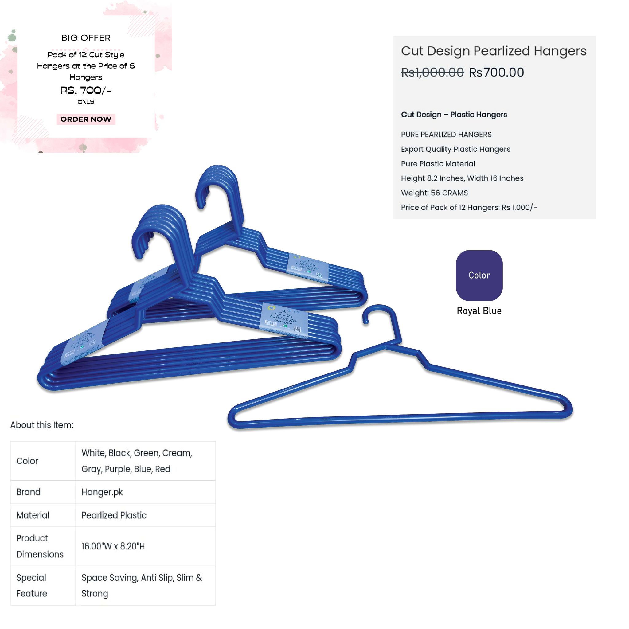 Cut Design Pure Material Plastic Hangers_5