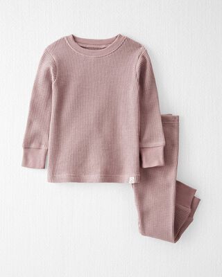 BT Organic Cotton Waffle Knit Pajamas Set - Plum Taupe_0