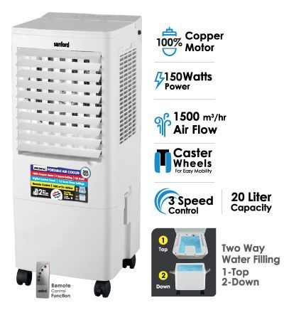 Sanford Portable Air Cooler - SF8104PAC - 20L - White_1