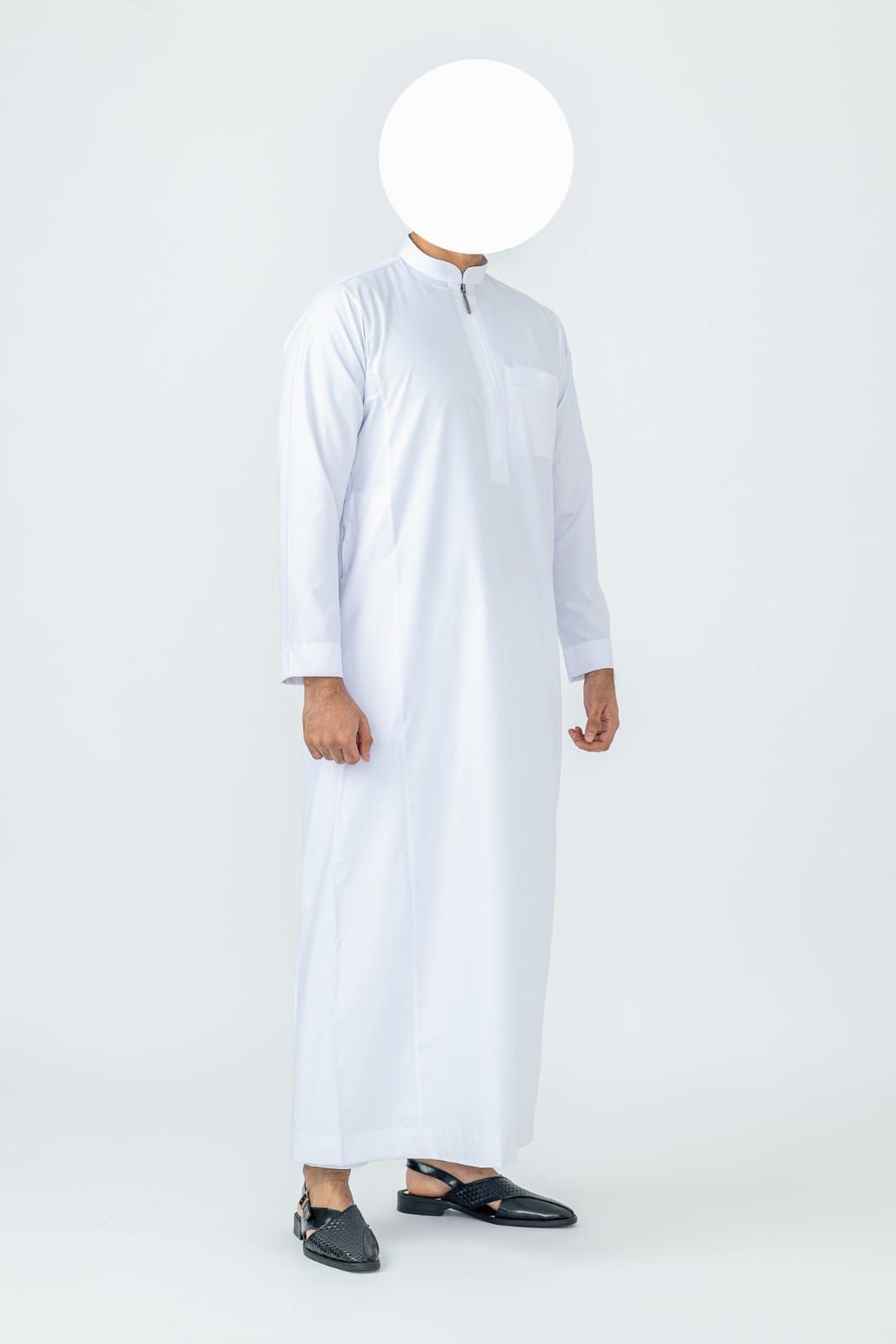 Men's Plain White Jubbha _1