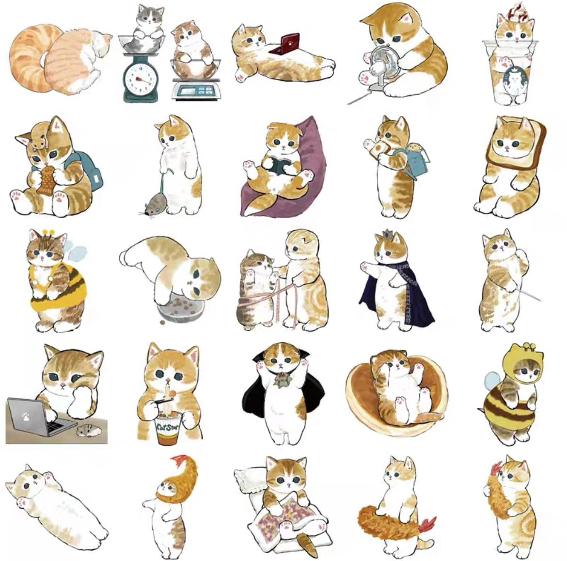 Cartoon cat stickers_1