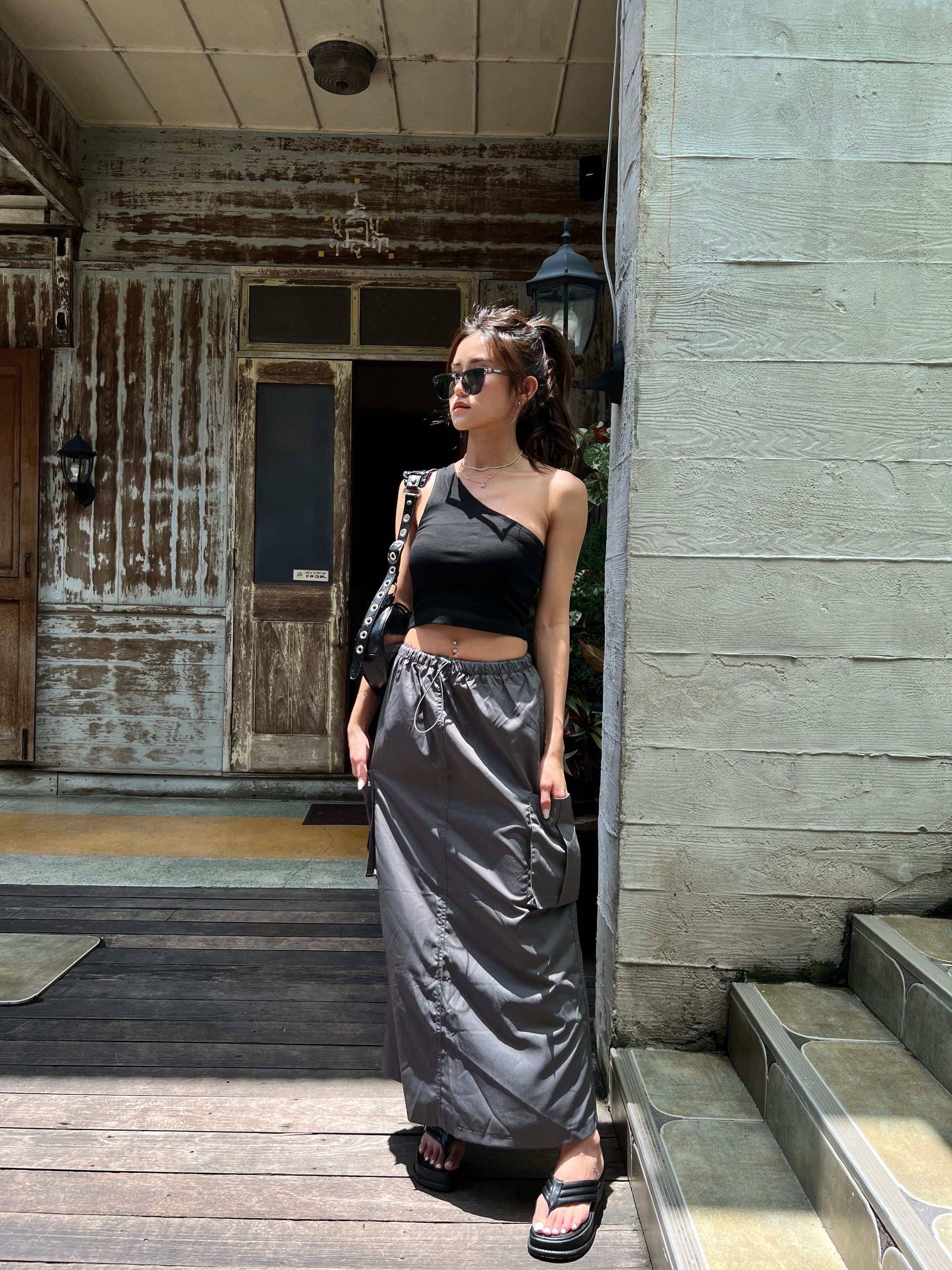 CARGO SKIRT (Charcoal Grey)_3