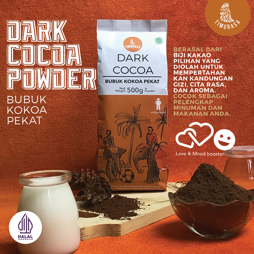 Bubuk Coklat Pekat Timurasa - Dark Cocoa Powder 500g Original_0