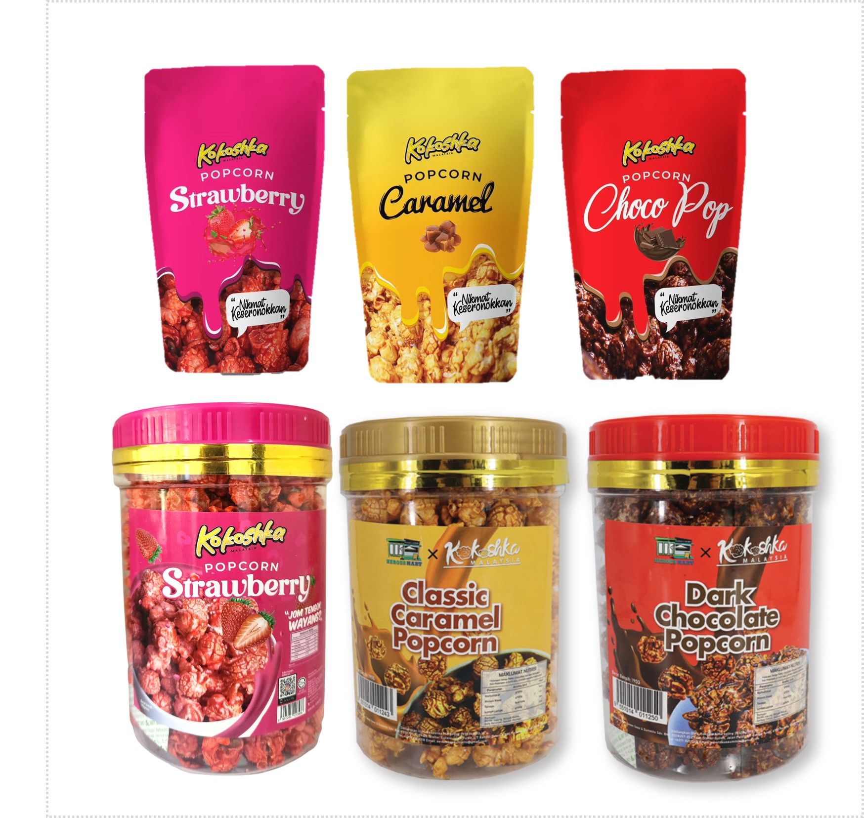 KOKOSHKA POPCORN 190G & 100G_0