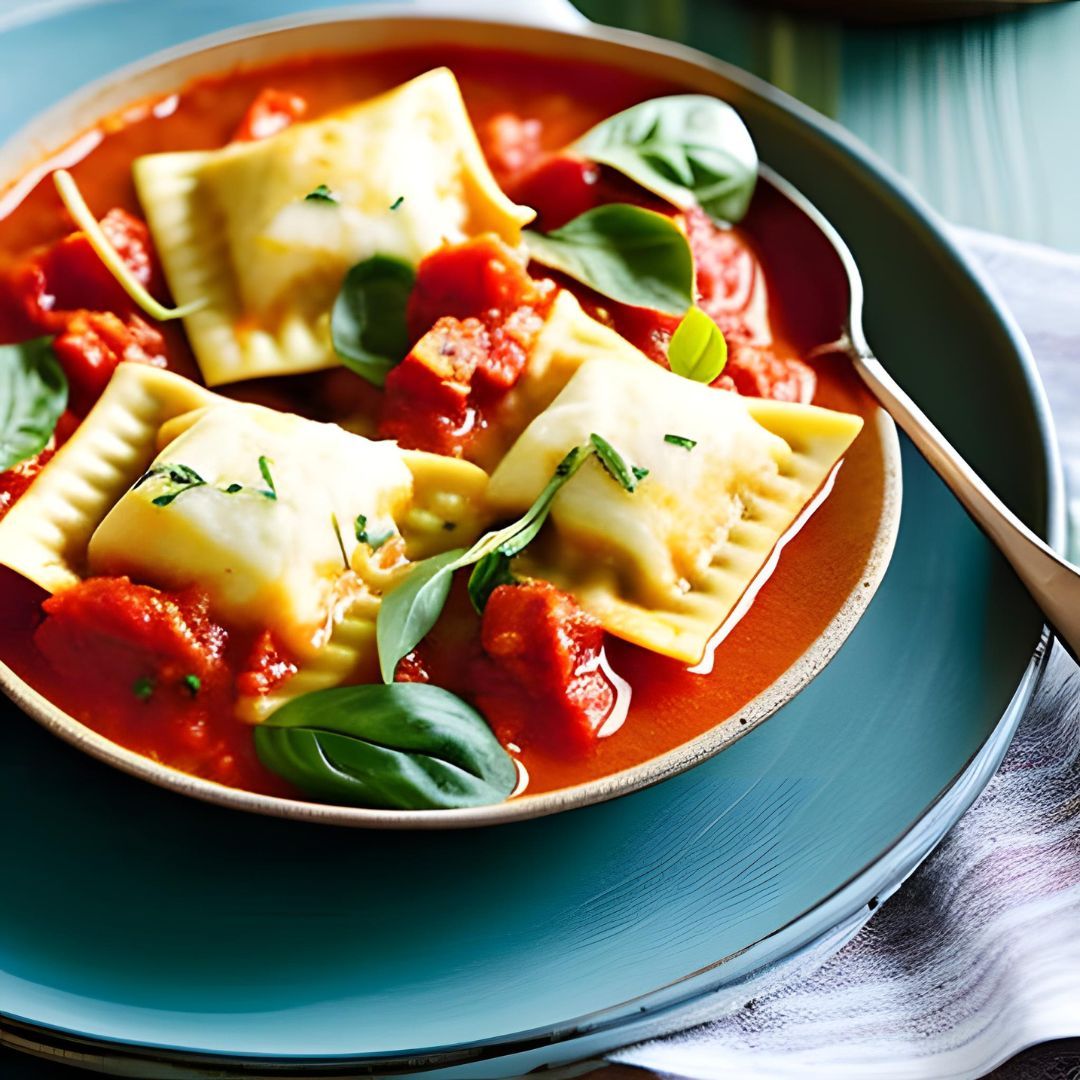 Ravioli Spinach & Ricotta in a Sweet Basil Sauce_1