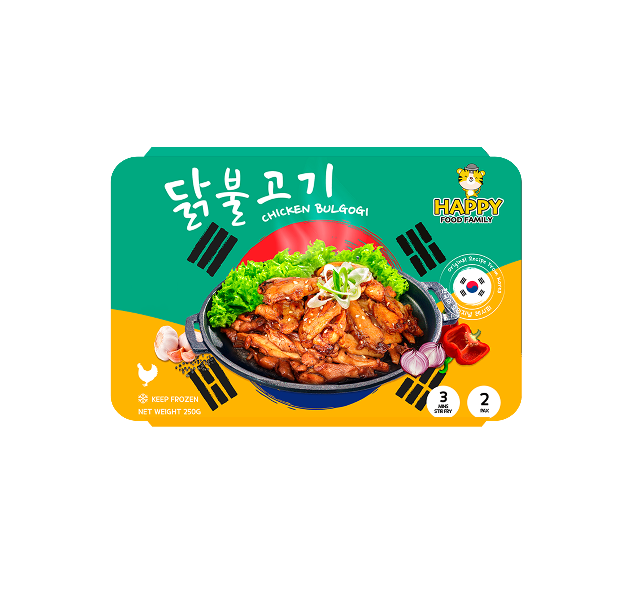 [HAPPY FOOD FAMILY] KOREAN FOOD READY MEAL- Beef/ Chicken- 250g_0