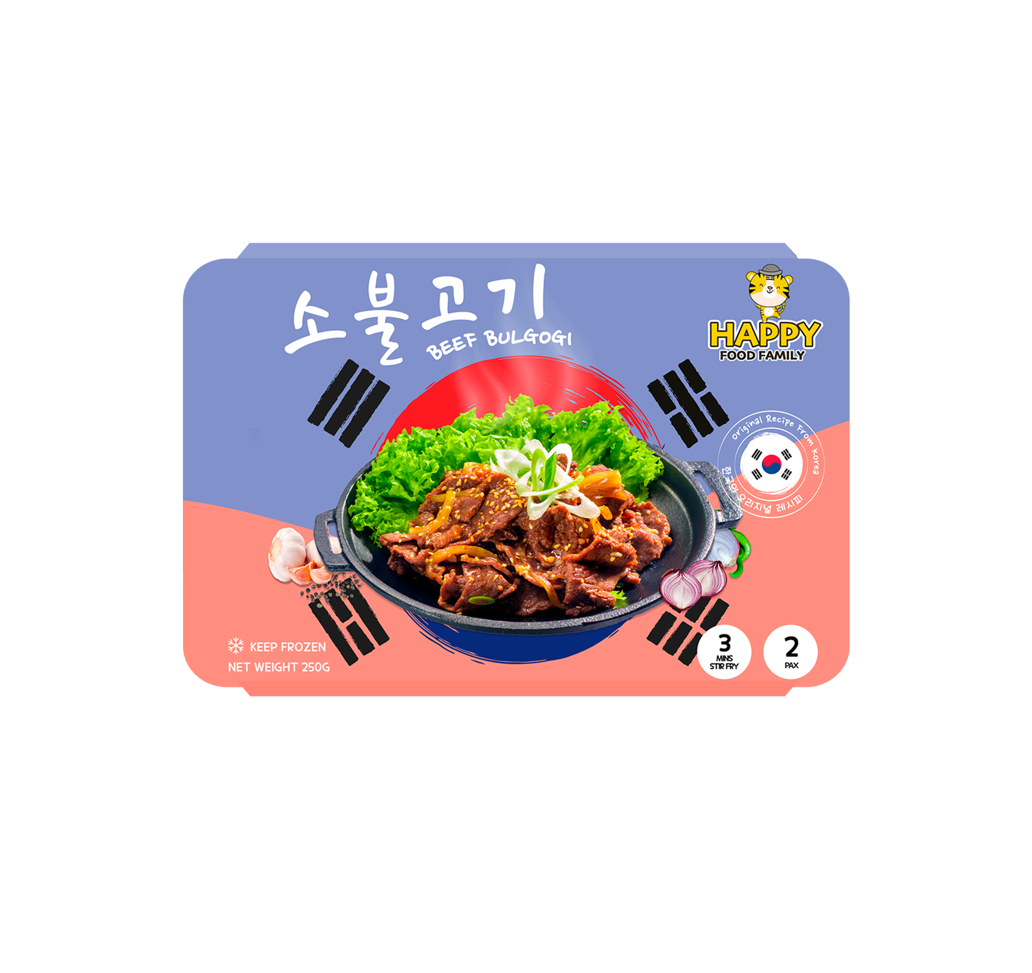 [HAPPY FOOD FAMILY] KOREAN FOOD READY MEAL- Beef/ Chicken- 250g_1