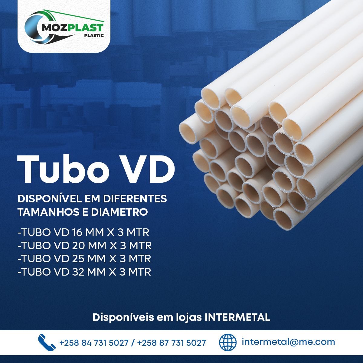 TUBO VD 16 MM X 3 MTR (100 PCS C/ATADO)_0