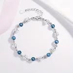 Love Heart Delicate Chain Bracelet Inlaid Shiny Zircon Adjustable Hand Jewelry Decor For Women_1