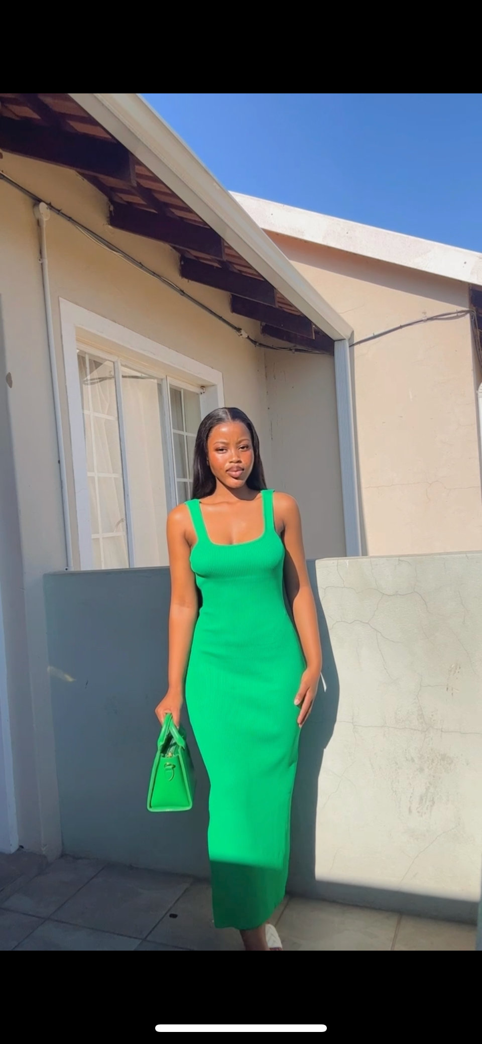 Slit Green Dress_1