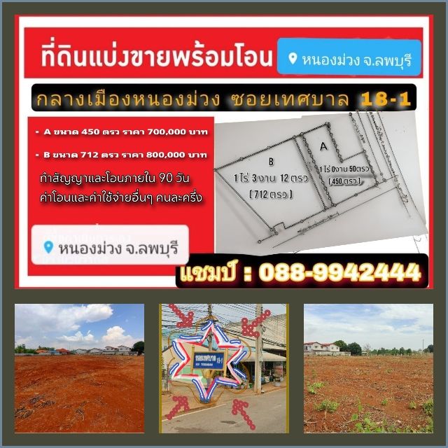 ขายที่ดินหนองม่วง ซอยเทศบาล 18-1 ขนาด 3 ไร่ ใกล้ตลาด_0