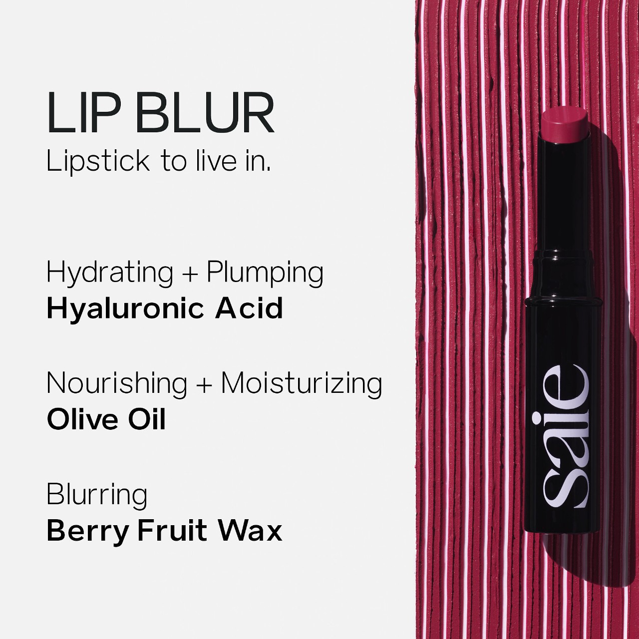 Saie Lip Blur Soft-Matte Hydrating Lipstick with Hyaluronic Acid 2g_1