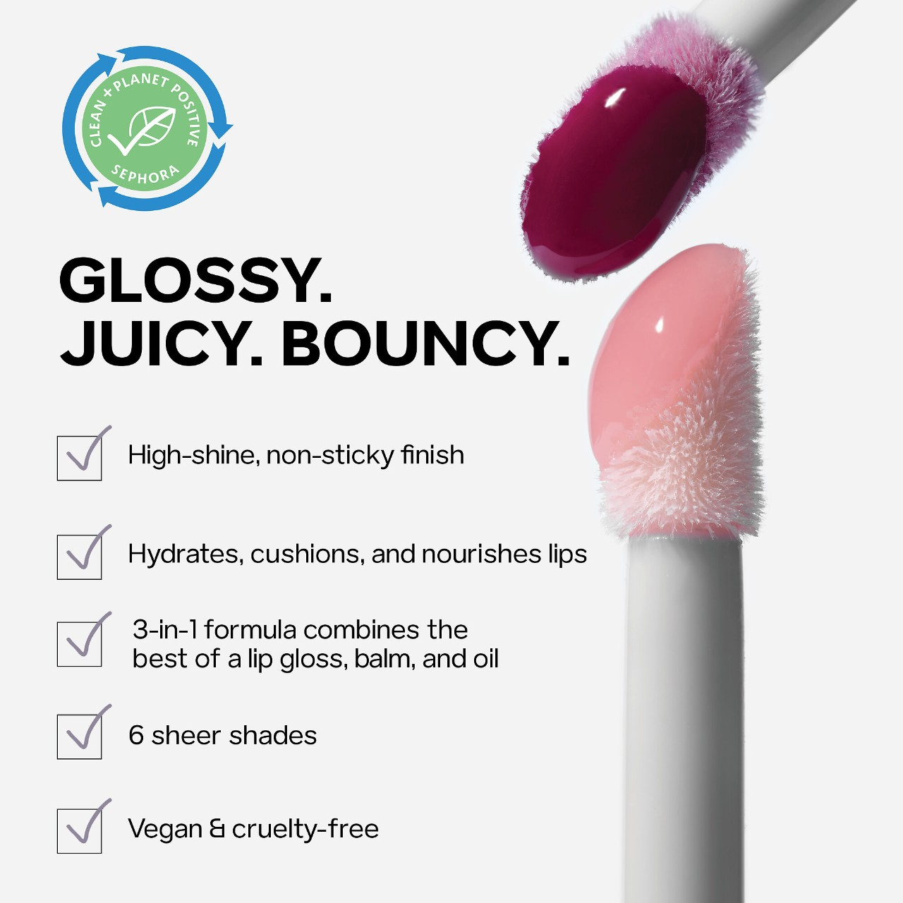 Saie Glossybounce™ High-Shine Hydrating Lip Gloss Oil 5ml_2