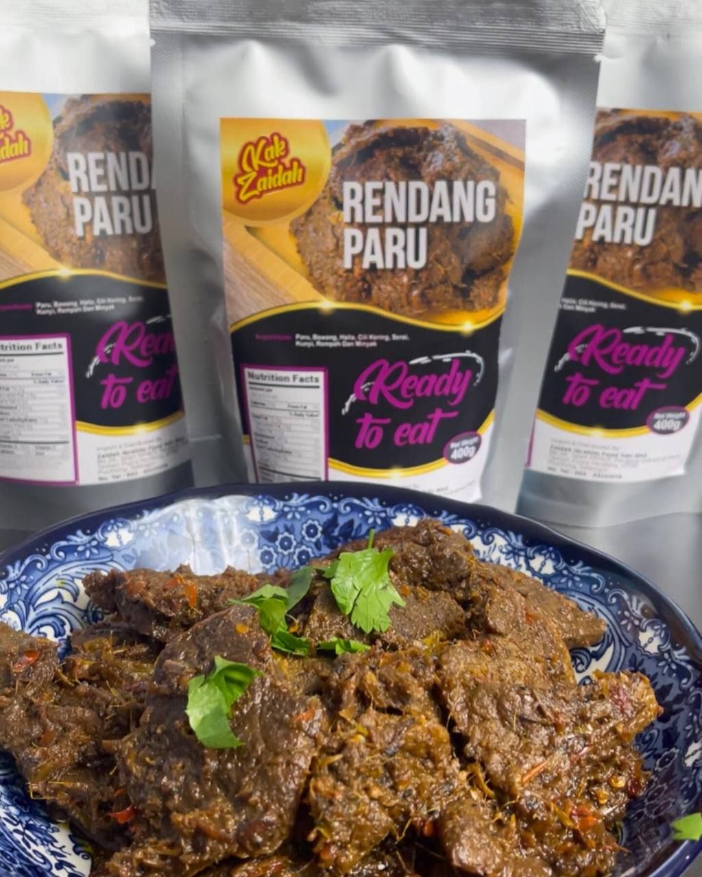 Kak Zaidah Rendang Paru 400g_0