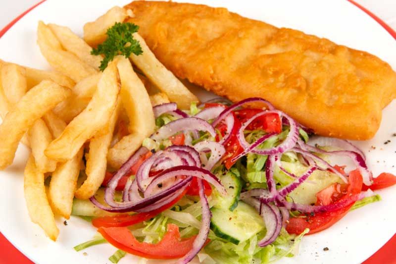 Hake and chips _0