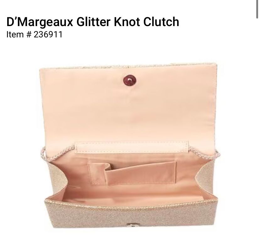 D'Margeaux Glitter Knot Clutch_0
