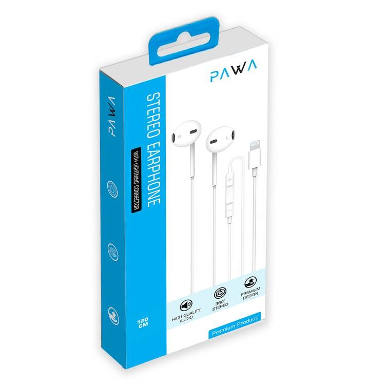 PAWA Chords Series Stereo Earphone Lightning - White_0