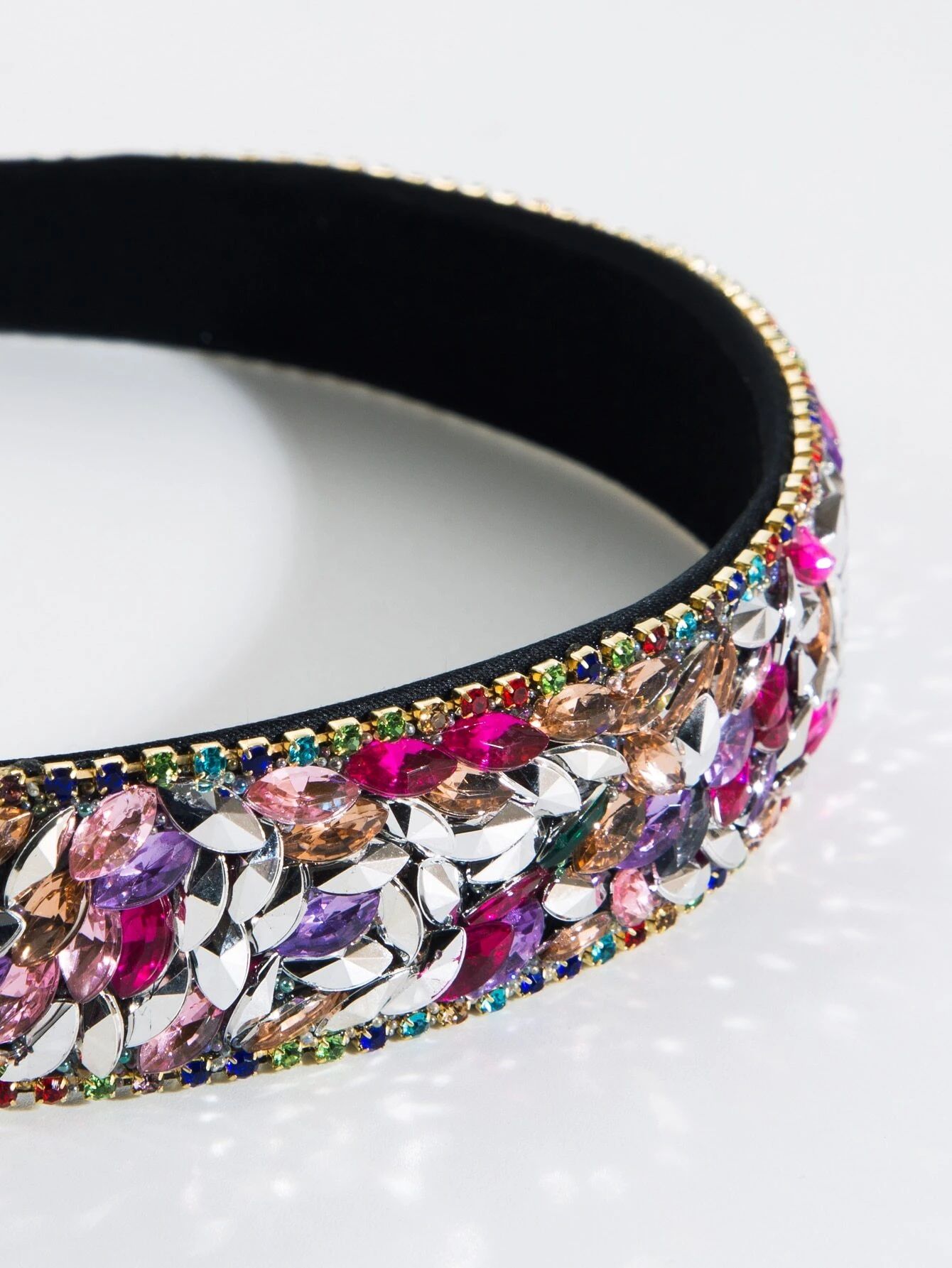 Rhinestone Design Wide Headband_1