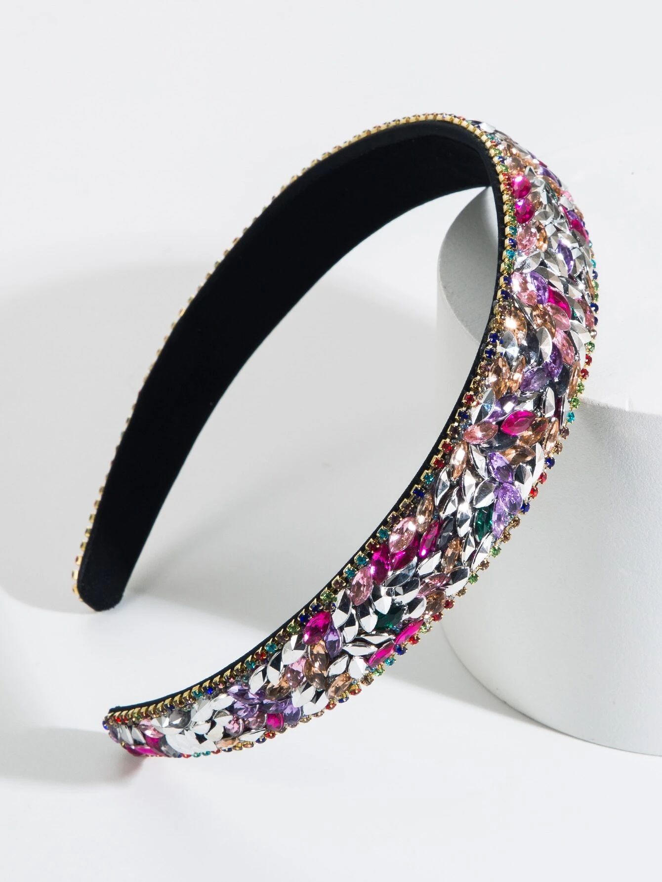 Rhinestone Design Wide Headband_0