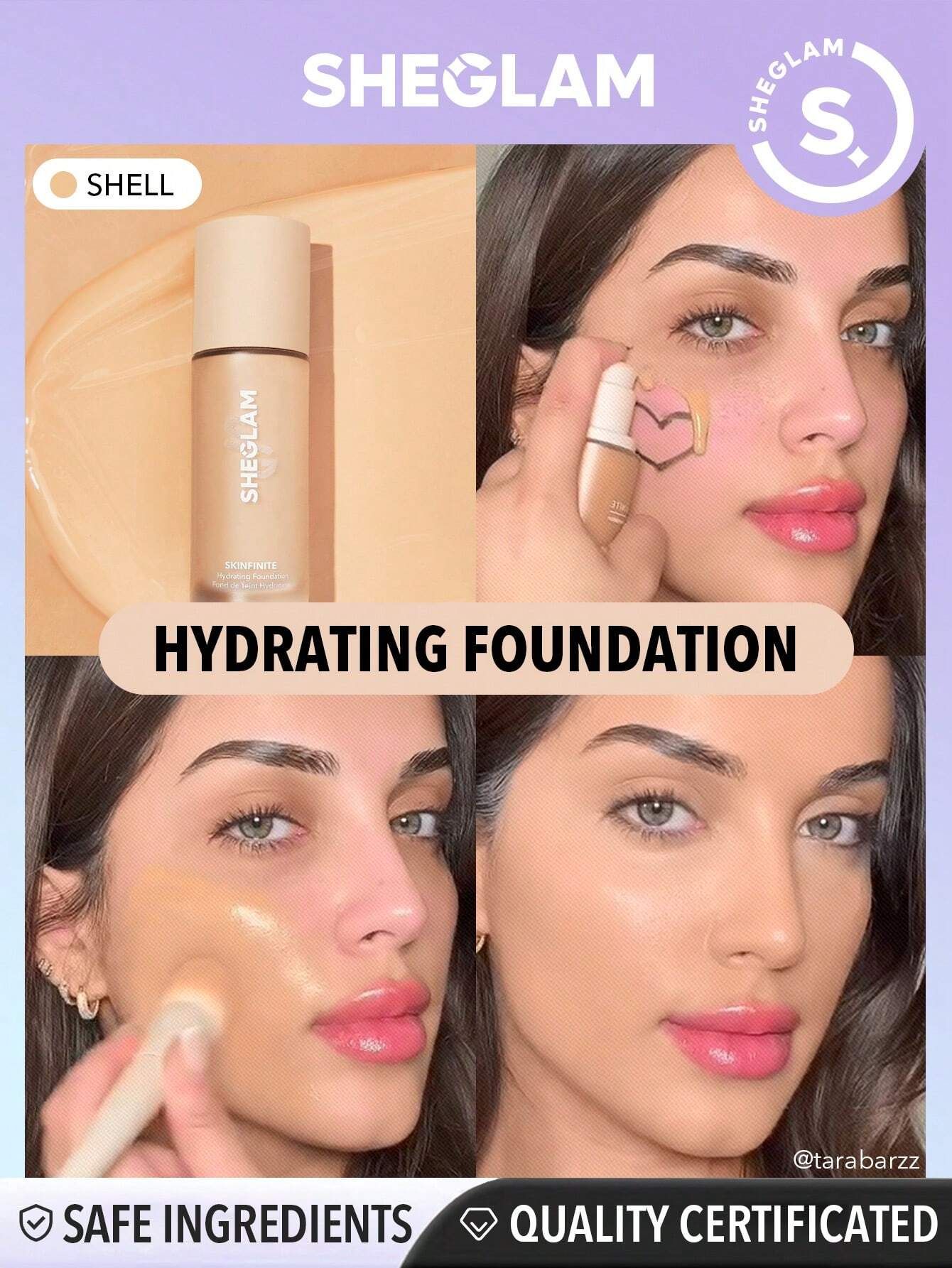 SHEGLAM Skinfinite Hydrating Foundation - Shell_3