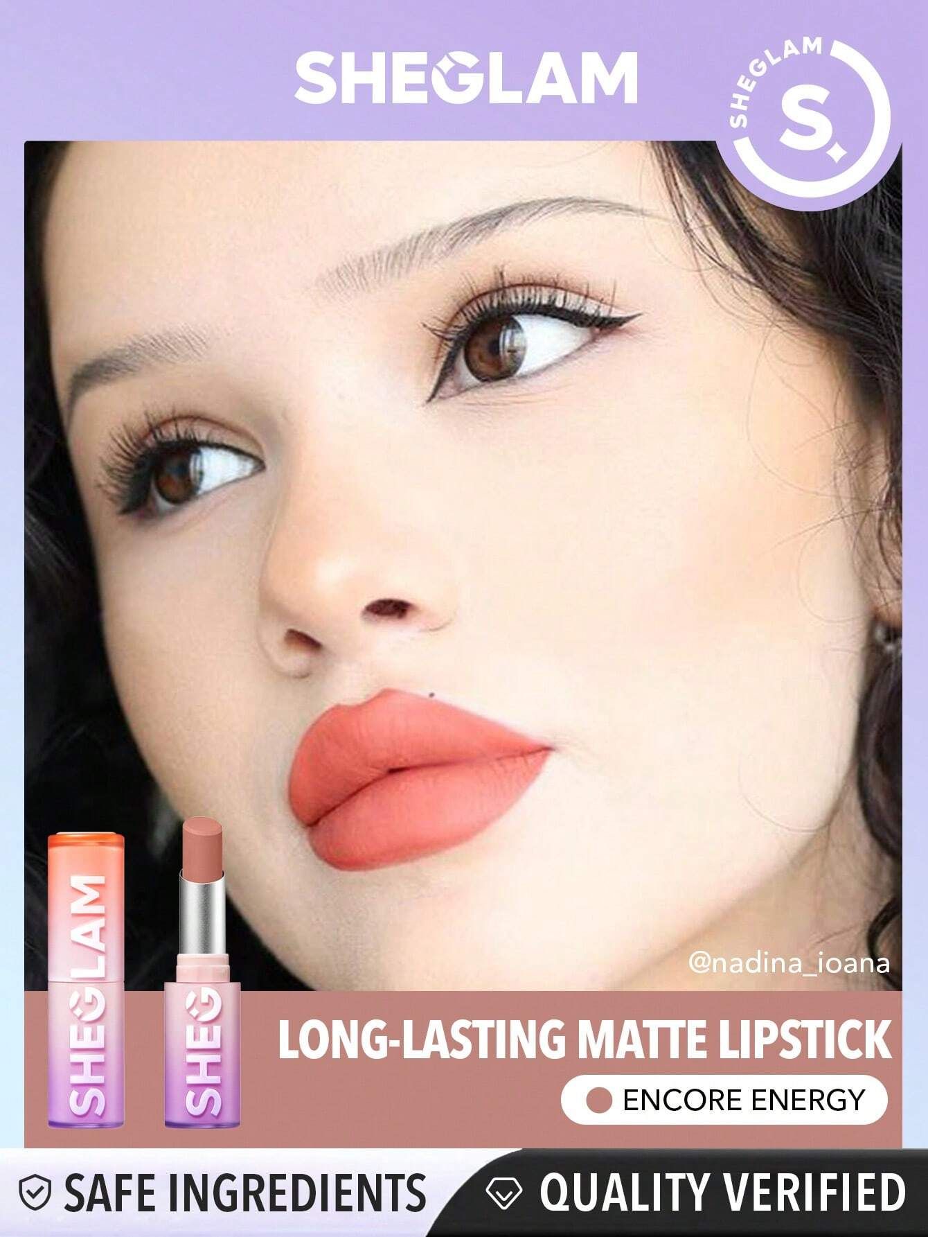 SHEGLAM Dynamatte Boom Long Lasting Matte Lipstick - Encore Energy_8