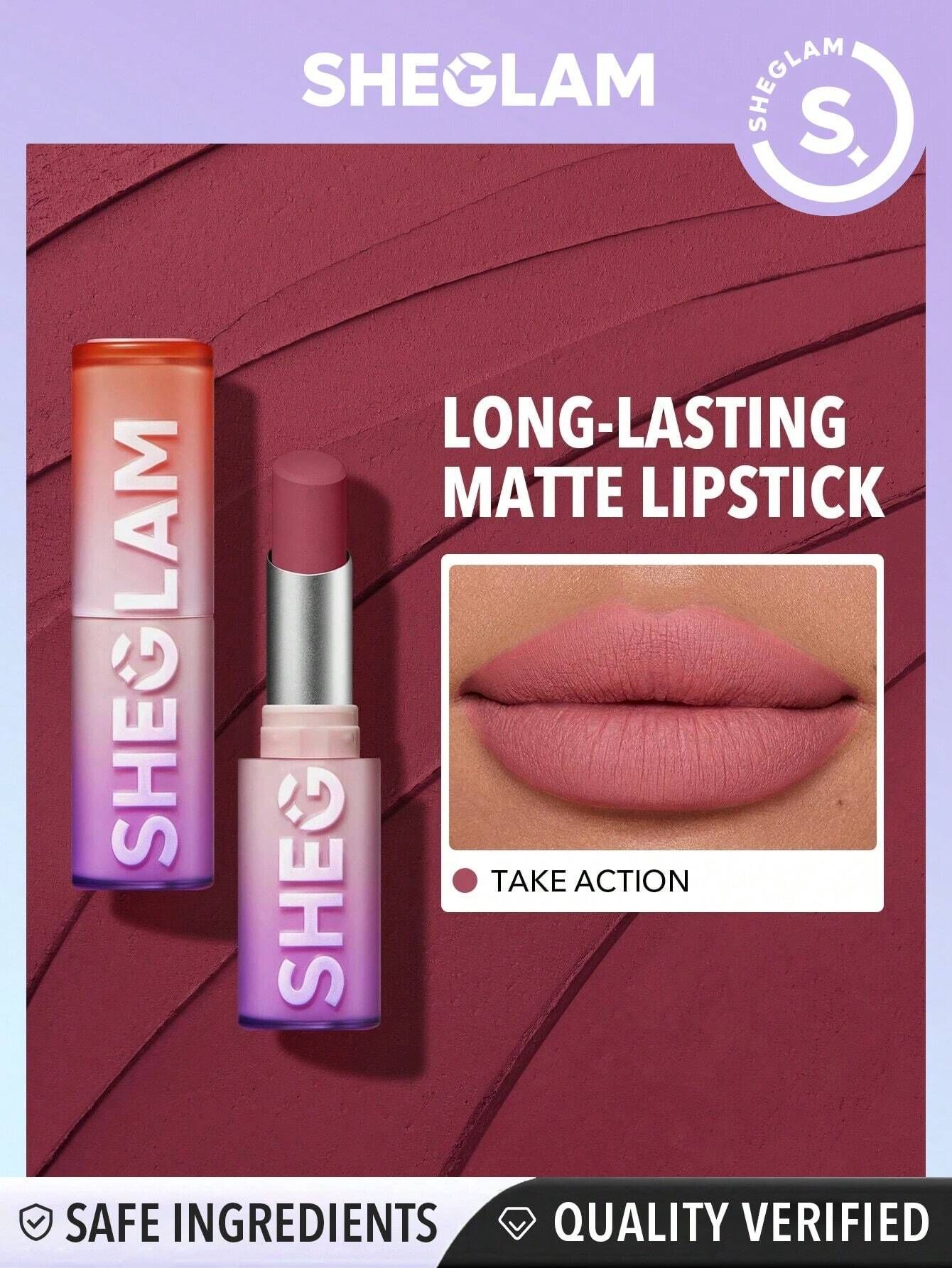 SHEGLAM Dynamatte Boom Long Lasting Matte Lipstick - Take Action_5