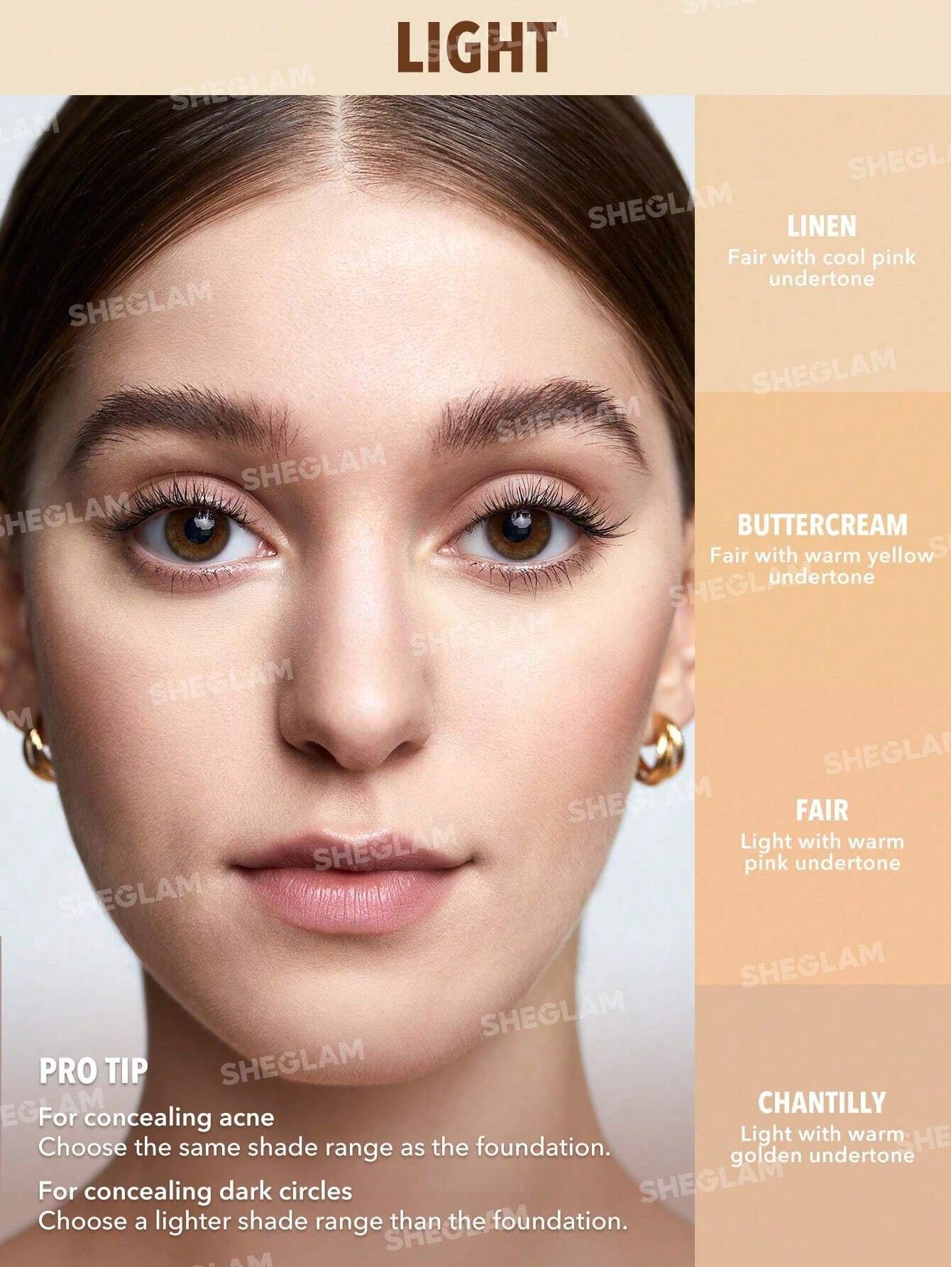 SHEGLAM Perfect Skin High Coverage Concealer - Linen_4