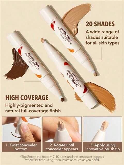 SHEGLAM Perfect Skin High Coverage Concealer - Linen_7